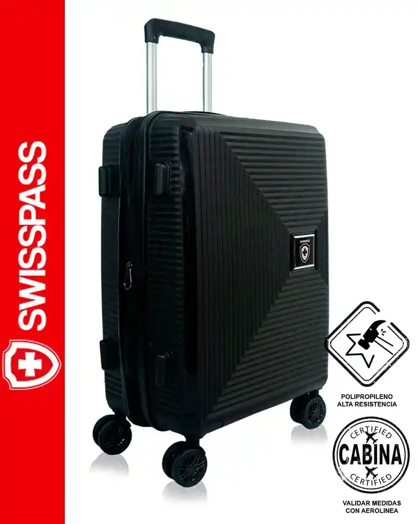 Maleta De Cabina Cristal 20" Negro