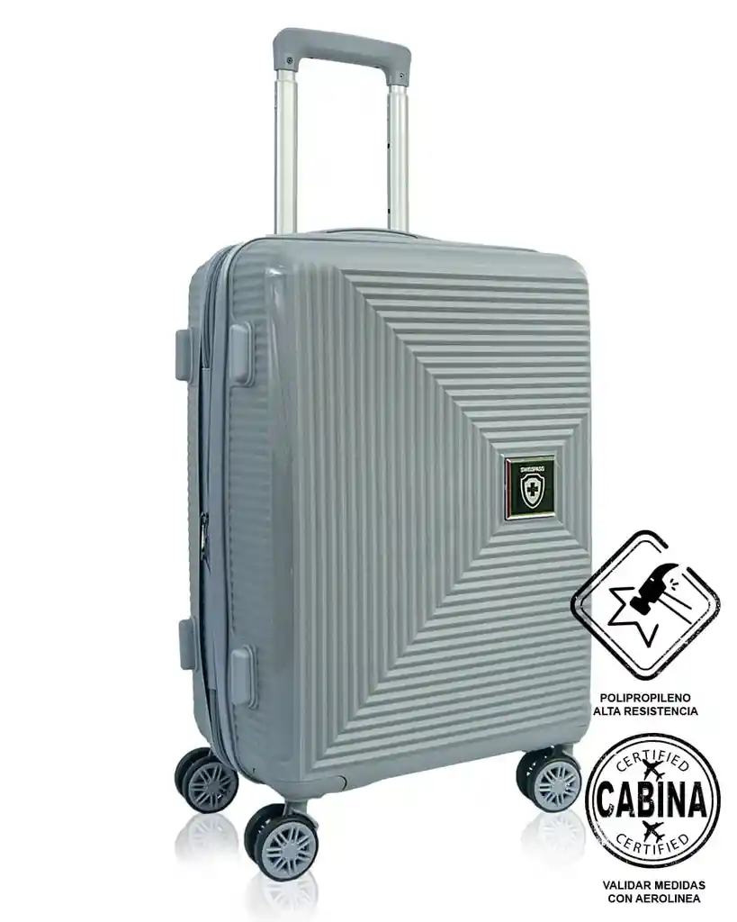 Maleta De Cabina Cristal 20" Gris
