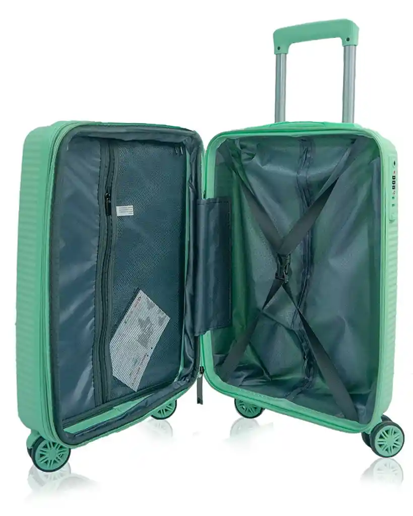 Maleta Pequeña Cristal 18" Turquesa