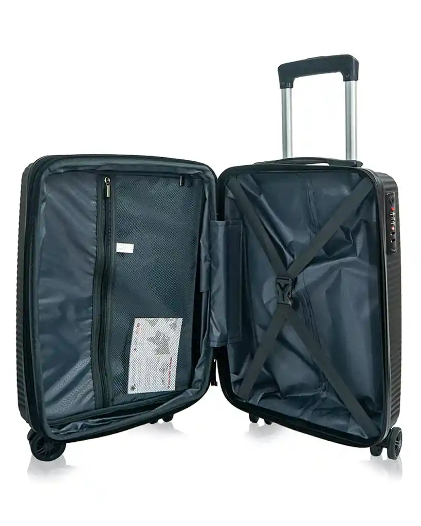 Maleta Pequeña Cristal 18" Negro