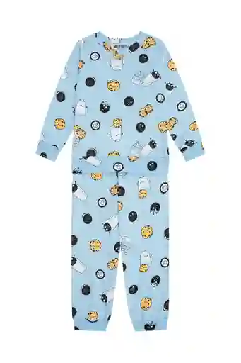 Pijama Algodón Niños Dos Piezas Galletas - Talla 2 A 12