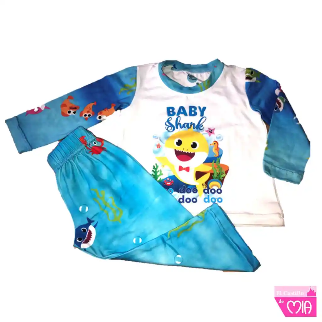 Pijama Niña Baby Shark Talla 2