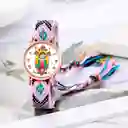 Reloj Virgen Guadalupe Dorado Tejido Artesanal + Estuche