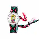 Reloj Virgen Guadalupe Plateado Tejido Artesanal + Estuche