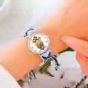 Reloj Virgen Guadalupe Plateado Tejido Artesanal + Estuche