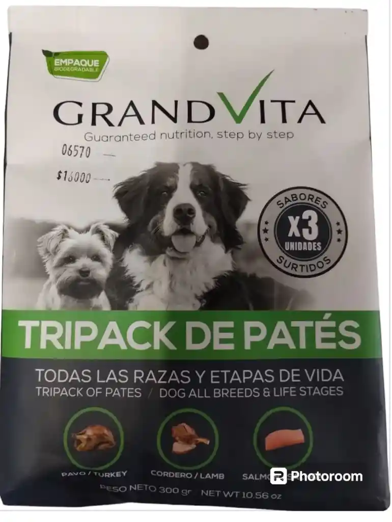 Grandvita Pate Tripack Perro X 300gm