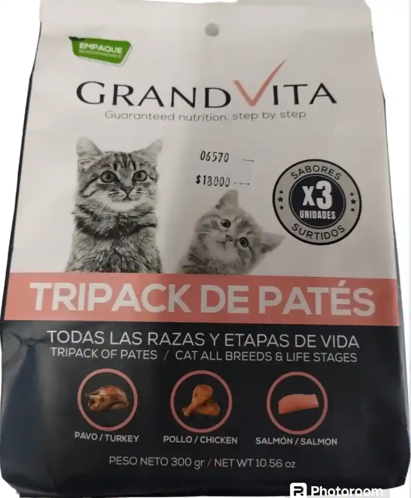 Grandvita Pate Tripack Gato X 300gm