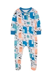 Pijama Fleece Bebe Enteriza Gaticos 3 - 6 -12 - 18 - 24 Meses