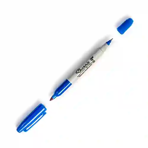 Marcador Sharpie Doble Punta Azul