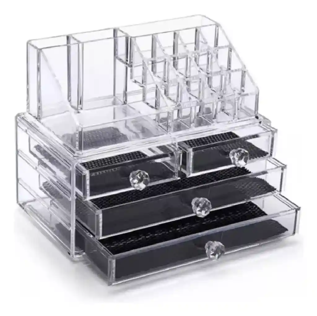 Organizador Caja Maquillaje Cosmeticos X3 Cajones X1 Exhibid