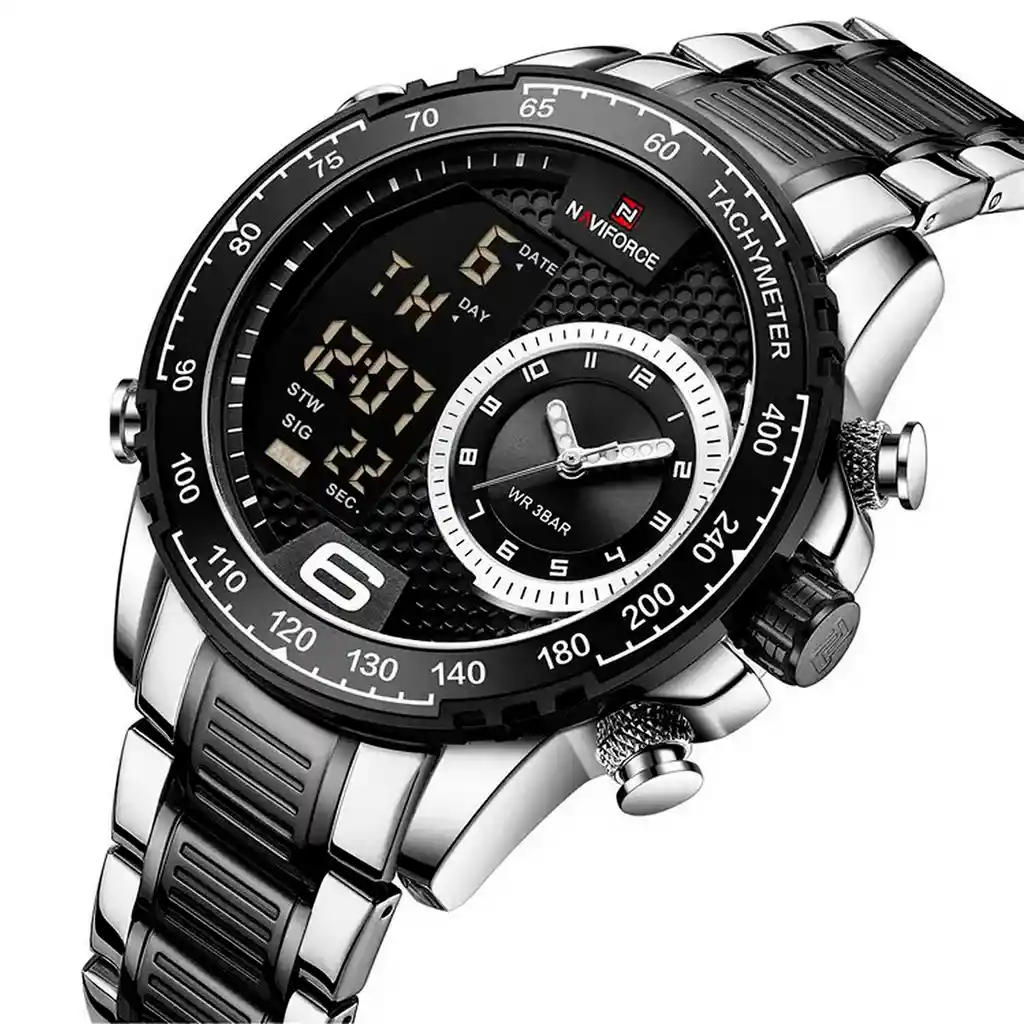 Reloj Naviforce Original Nf 9199 Acero Inoxidable + Estuche