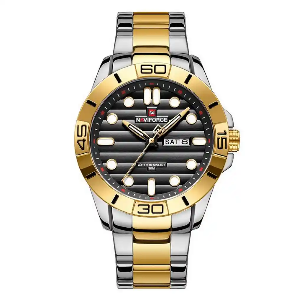 Reloj Naviforce Original Nf 9198 Acero Inoxidable + Estuche