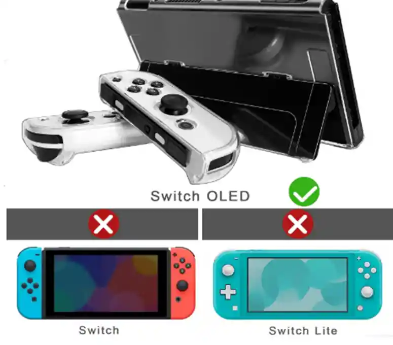 Carcasa Protector Y Vidrio Antigolpes Para Switch Oled