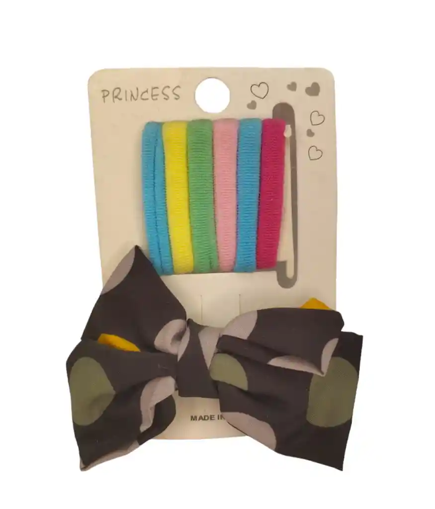 Set De Moñito Y Bambas Color Marron Oscuro Diseño Con Estampado