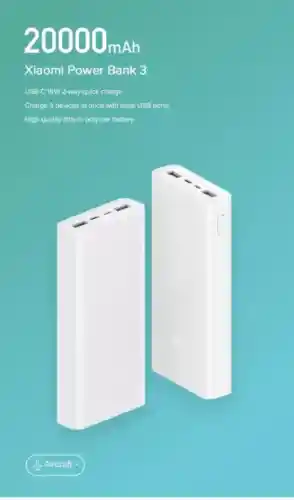 Xiaomi Mi Power Bank 3 20.000 Mah 18w Blanco