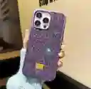 Funda Iphone 12 Morado Cristal Glitter