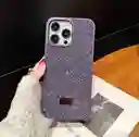 Funda Iphone 12 Morado Cristal Glitter