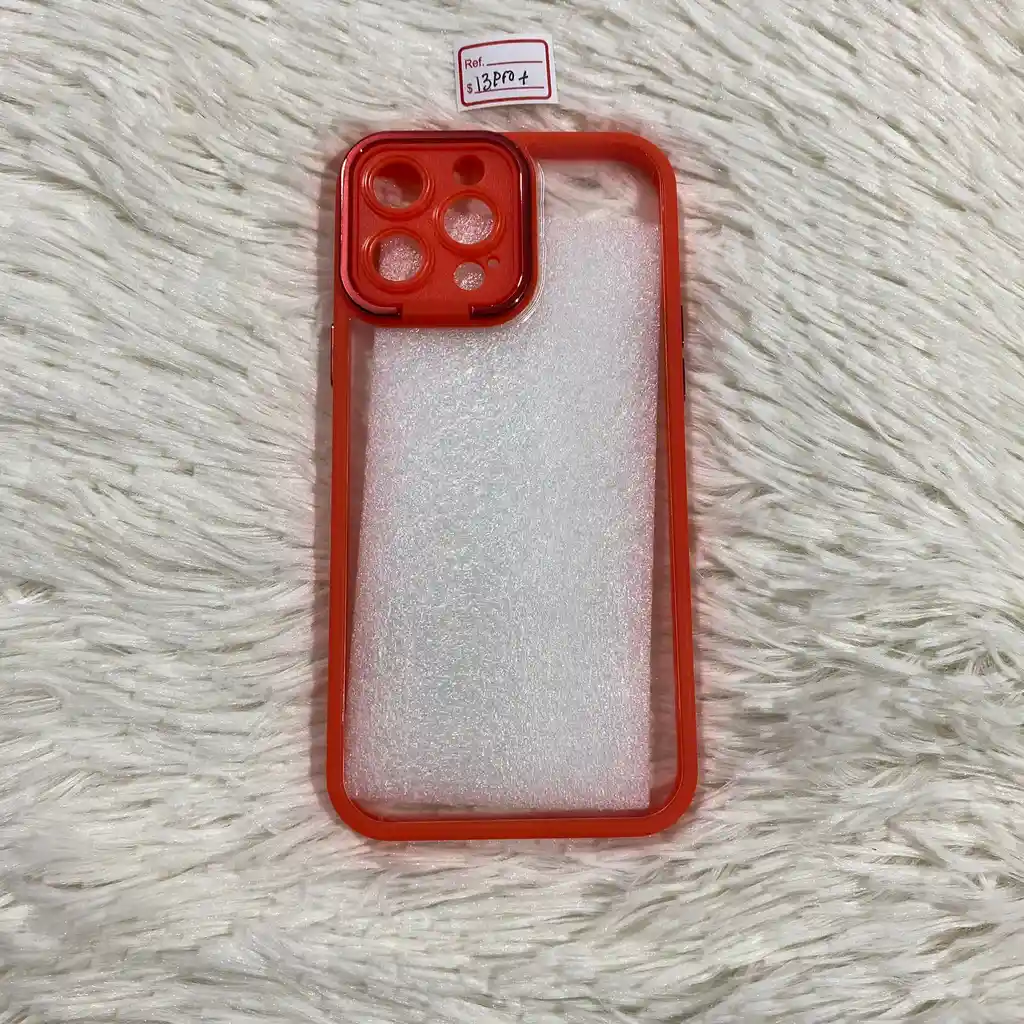 Forro Iphone 13 Pro Max / Diseño Borde Rojo