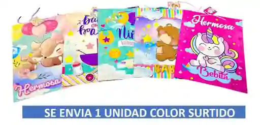Bolsa De Regalo Para Bebe Niña Jumbo Diseños Surtidos Primavera 45 X 33 Cm