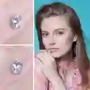 Aretes Topos Para Mujer Con Topacio Natural En Plata 925