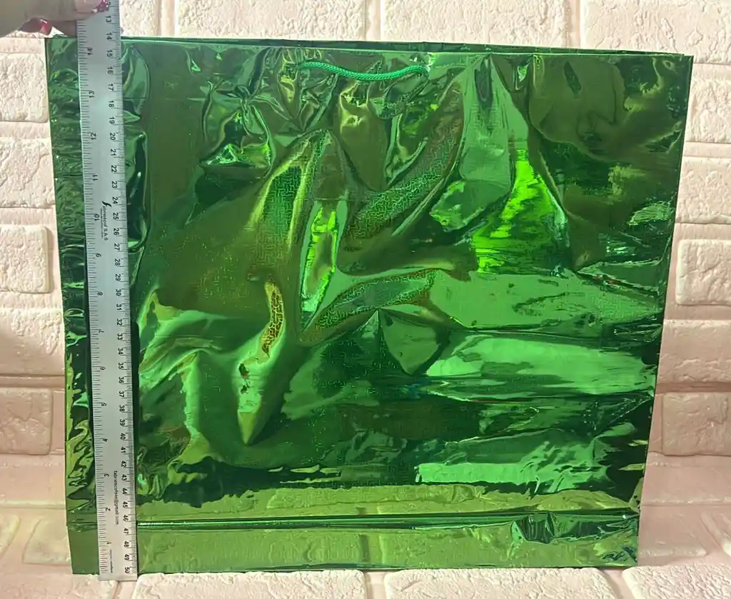 Bolsa Regalo Metalizada Holograma Talla Xl (( 35*41*6 )) Colores De Hombre