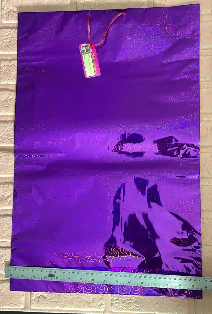 Bolsa Regalo Metalizada Holograma Talla Gigante (( 61*41*9 )) Colores De Dama