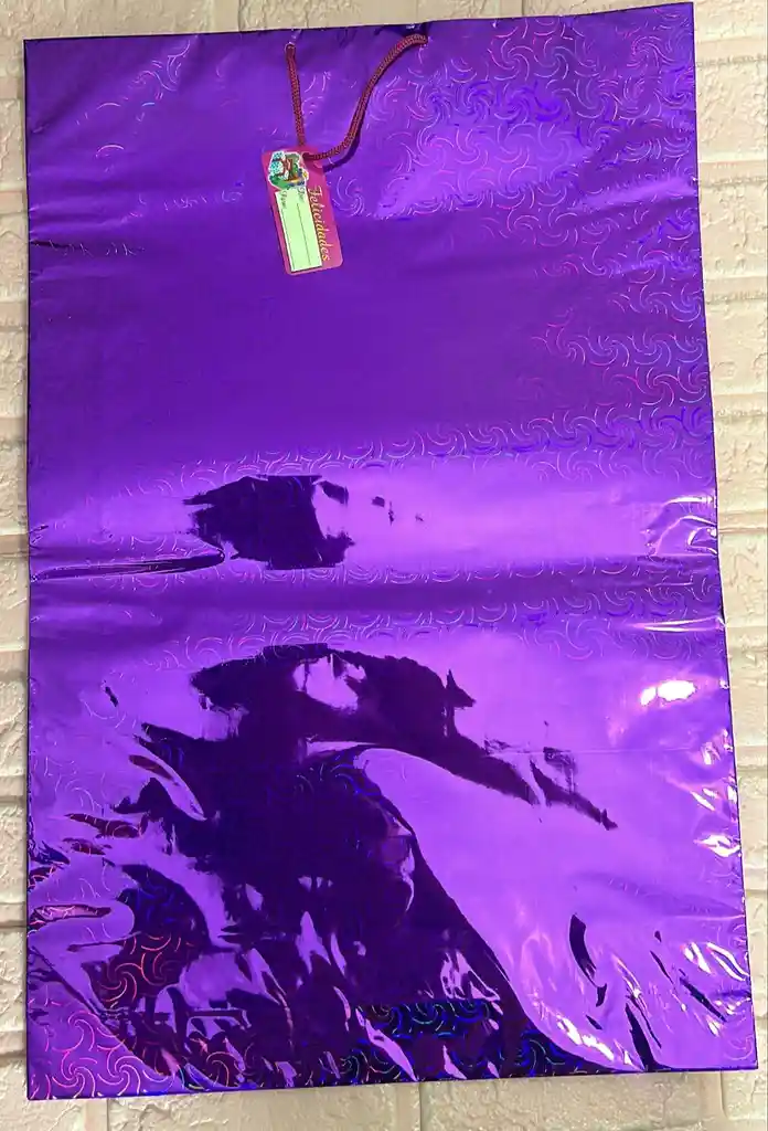 Bolsa Regalo Metalizada Holograma Talla Gigante (( 61*41*9 )) Colores De Dama