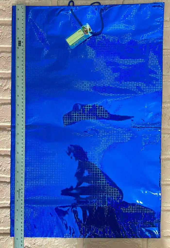 Bolsa Regalo Metalizada / Holograma Talla Gigante (( 61*41*9 )) Colores De Hombre