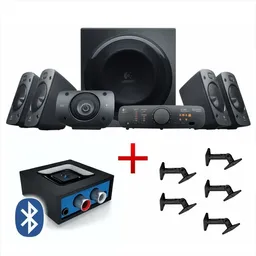 Parlantes 5.1 Logitech Z906 + Adaptador Bluetooth 3,5mm + Soportes