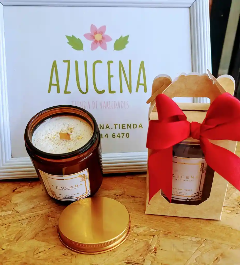 Vela Aromática De Soya 200 Gramos Envase De Lujo