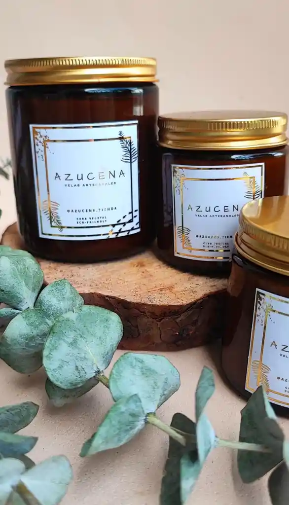 Vela Aromática De Soya 200 Gramos Envase De Lujo