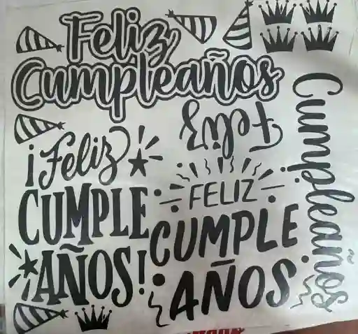 Vinilo Decorativo Feliz Cumpleaños
