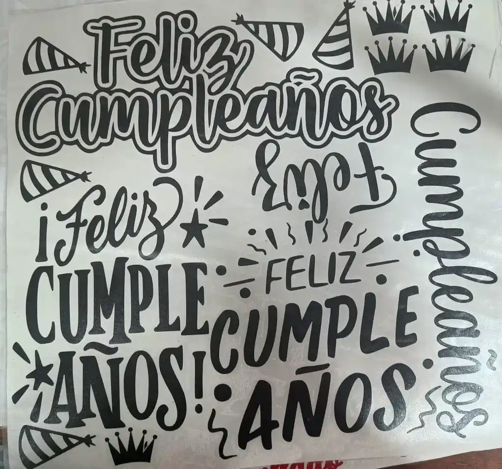 Vinilo Decorativo Feliz Cumpleaños