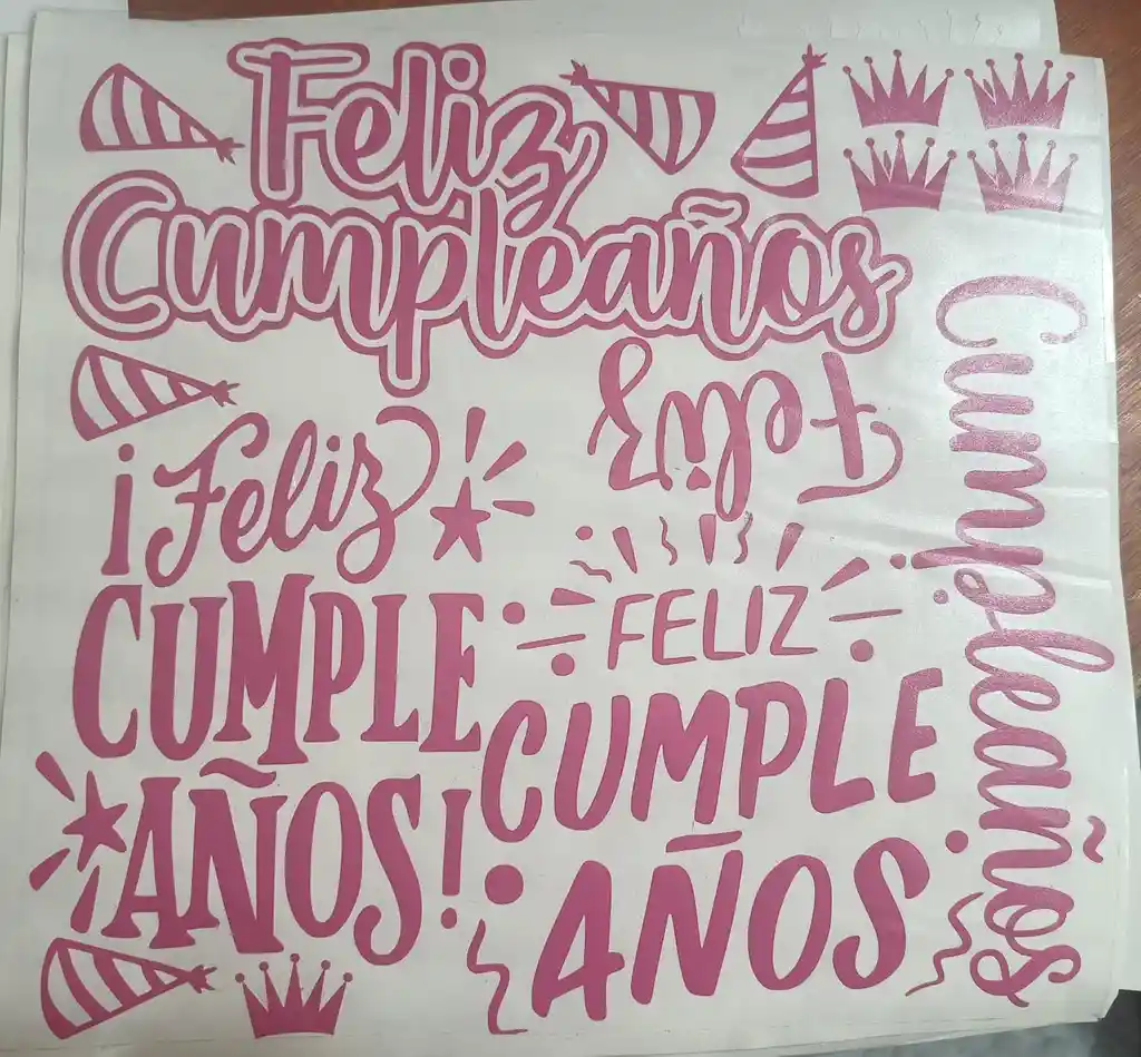 Vinilo Decorativo Feliz Cumpleaños