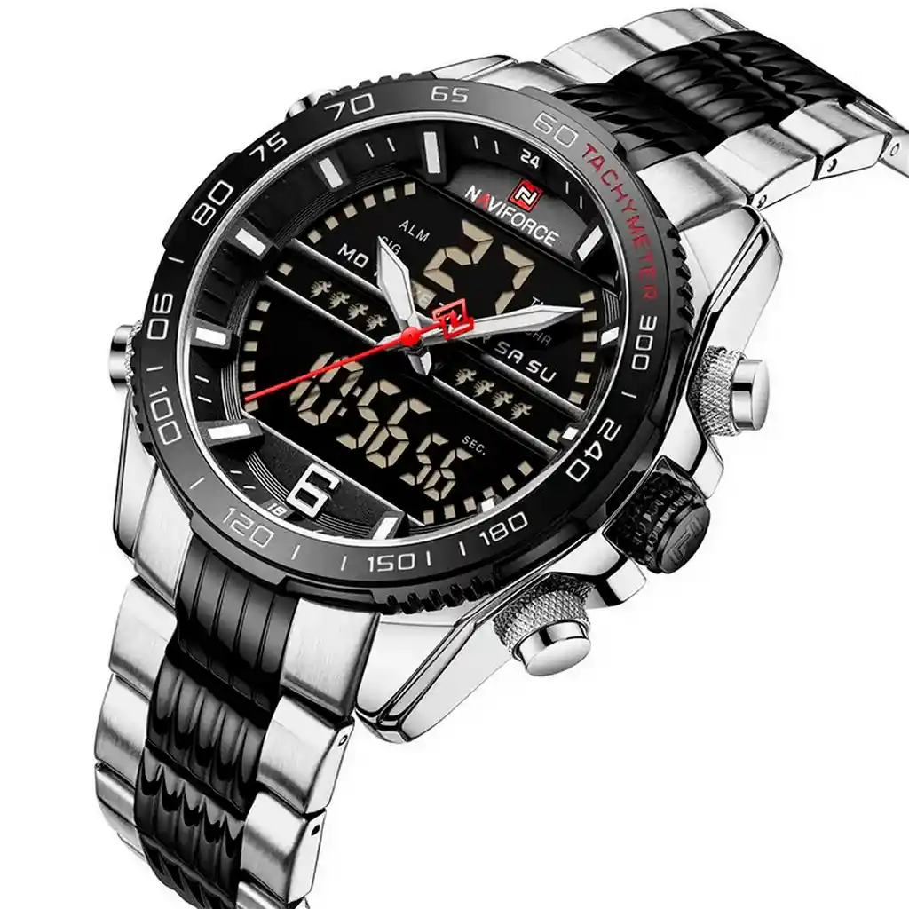 Reloj Naviforce Original Nf 9195 Acero Inoxidable + Estuche