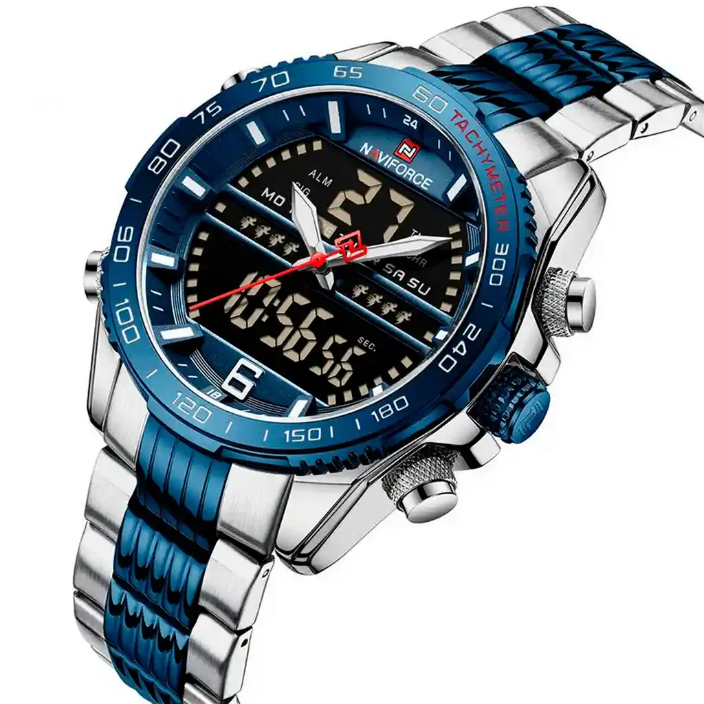 Reloj Naviforce Original Nf 9195 Acero Inoxidable + Estuche
