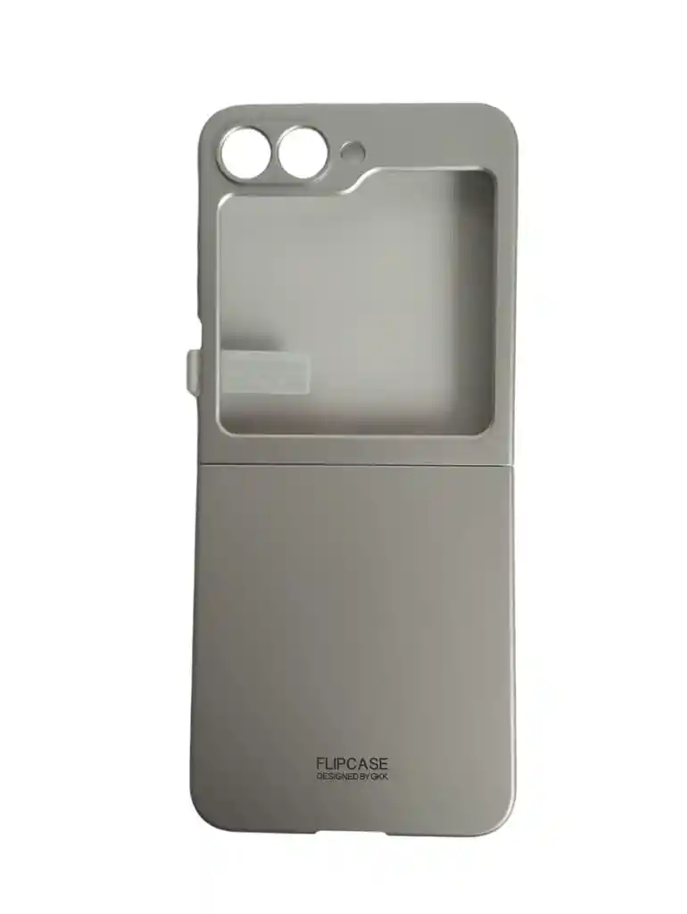 Estuche Para Samsung Galaxy Z Flip 6 Acrilico + Glass Plata