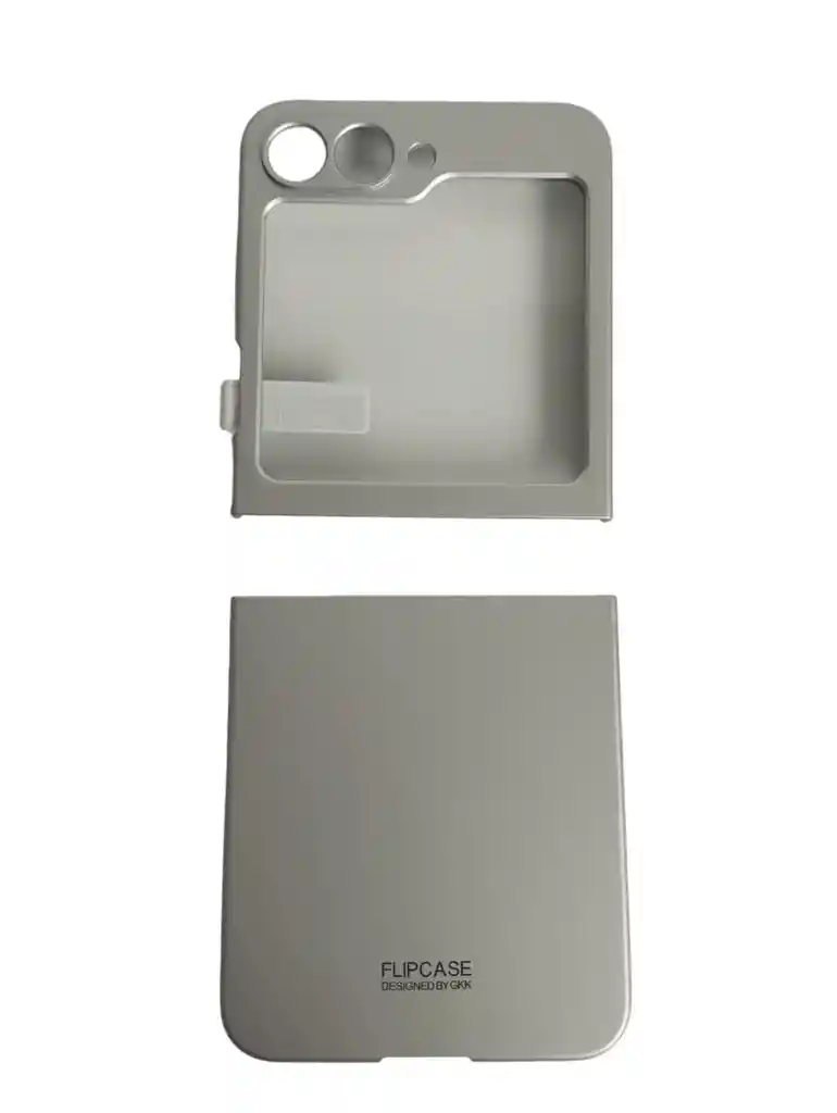 Estuche Para Samsung Galaxy Z Flip 6 Acrilico + Glass Plata