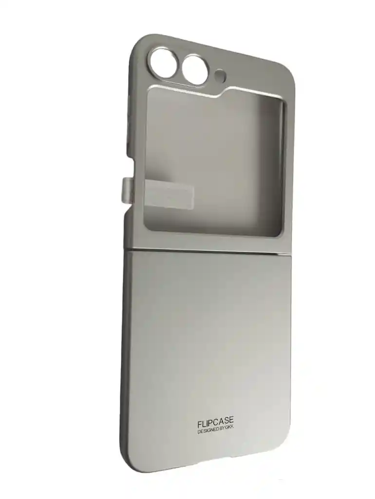 Estuche Para Samsung Galaxy Z Flip 6 Acrilico + Glass Plata