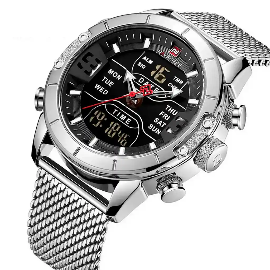 Reloj Naviforce Original Nf 9153 Acero Inoxidable + Estuche