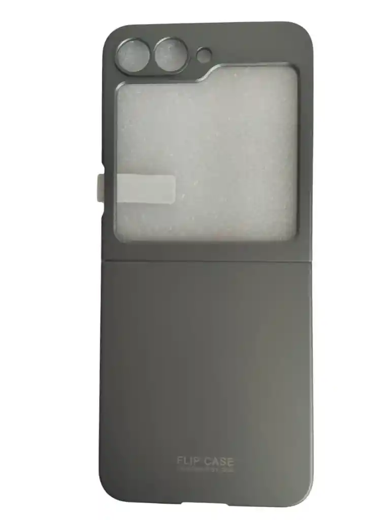 Estuche Para Samsung Galaxy Z Flip 6 Acrilico + Glass Gris