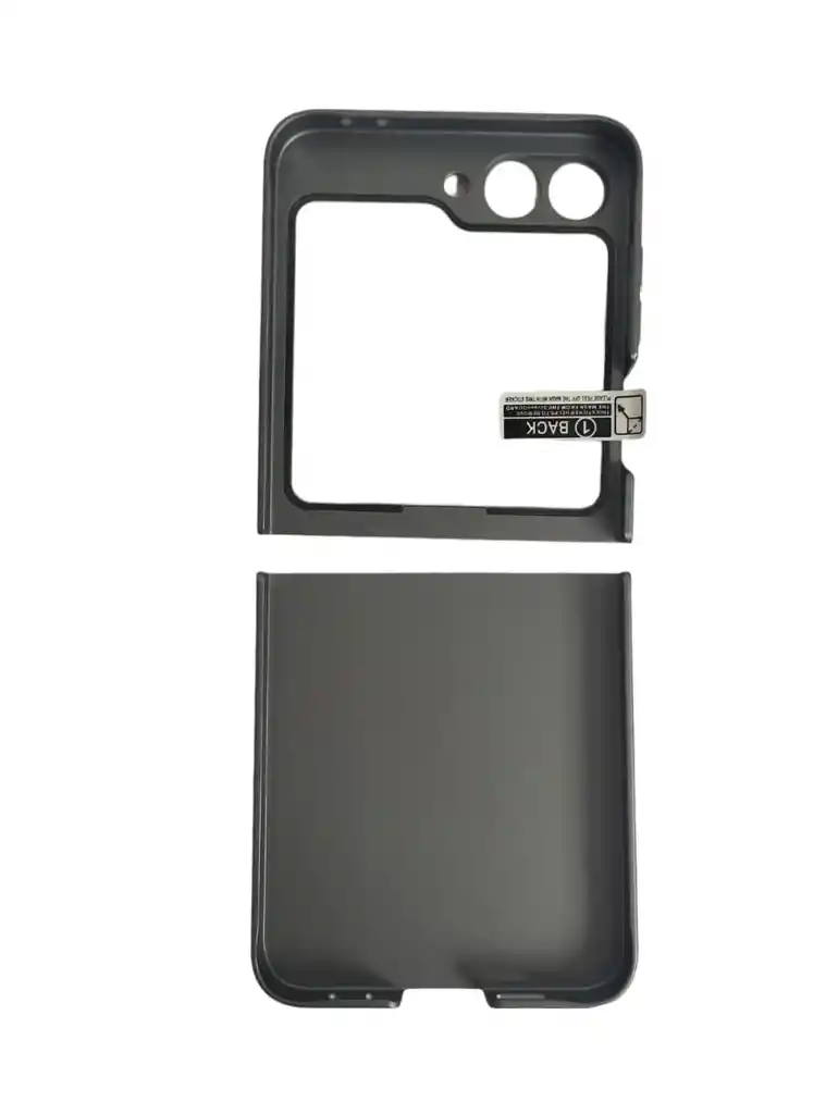 Estuche Para Samsung Galaxy Z Flip 6 Acrilico + Glass Gris