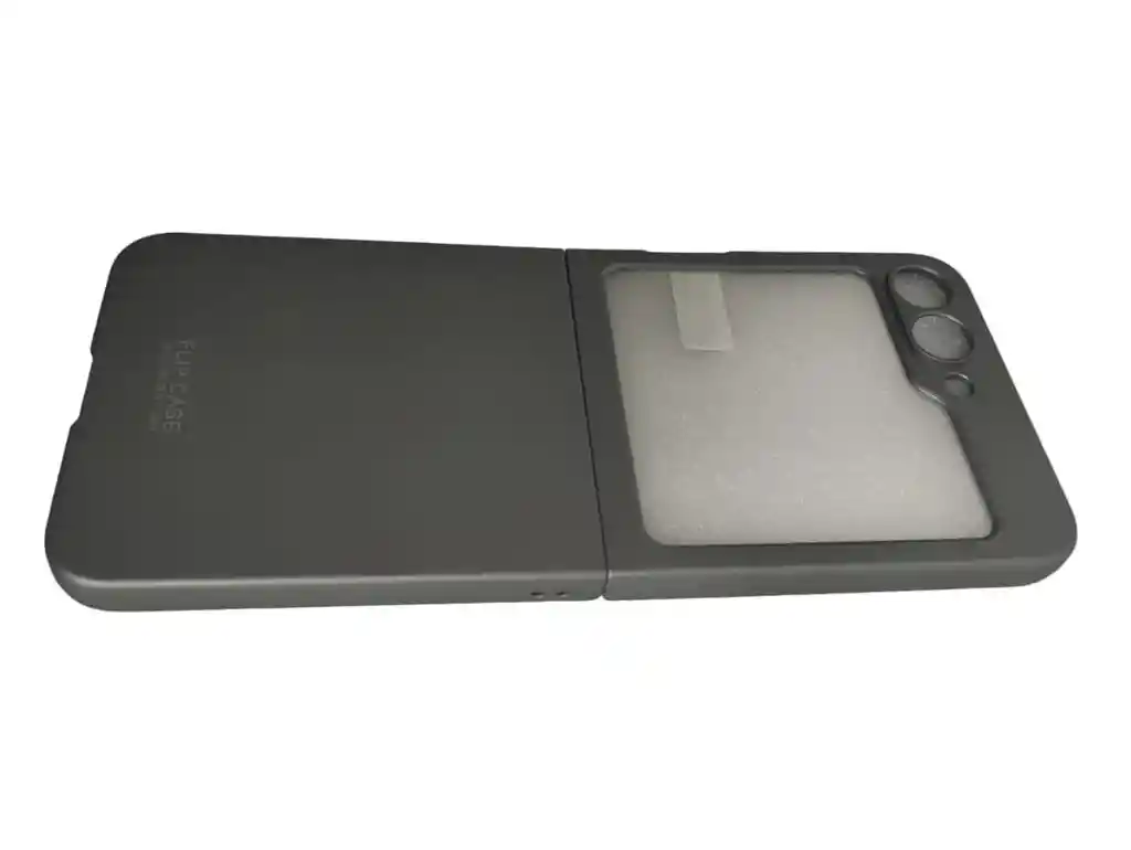 Estuche Para Samsung Galaxy Z Flip 6 Acrilico + Glass Gris