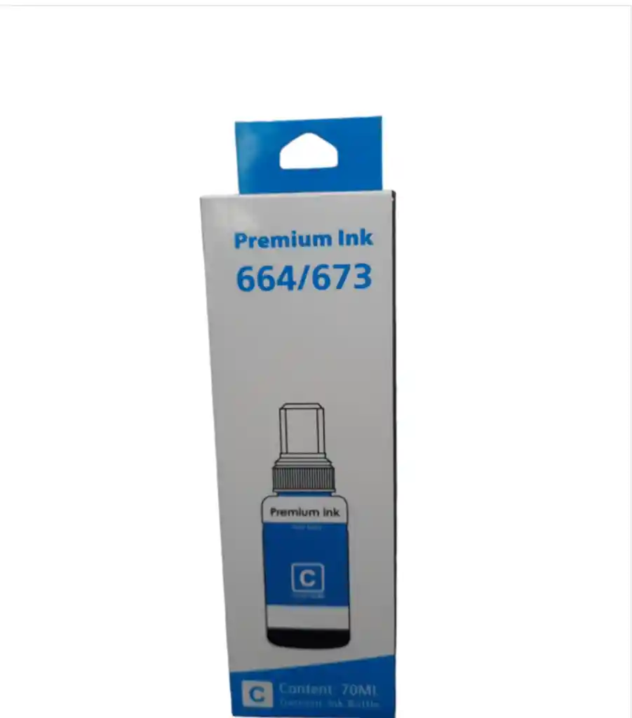 Tinta 664 Epson Cian Genérica Para Impresora L120, L200, L210, L355