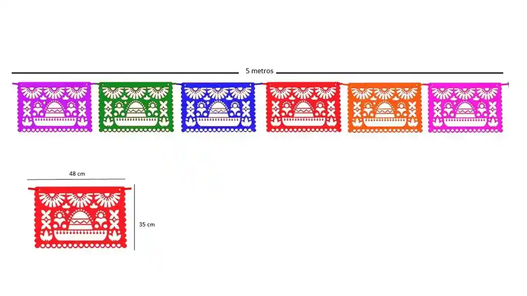 Guirnalda Mexicana De Sombrero Por 5 Metros