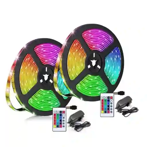Cinta De Luz Led Multicolor Rgb 5 Metros Tira Led + Control