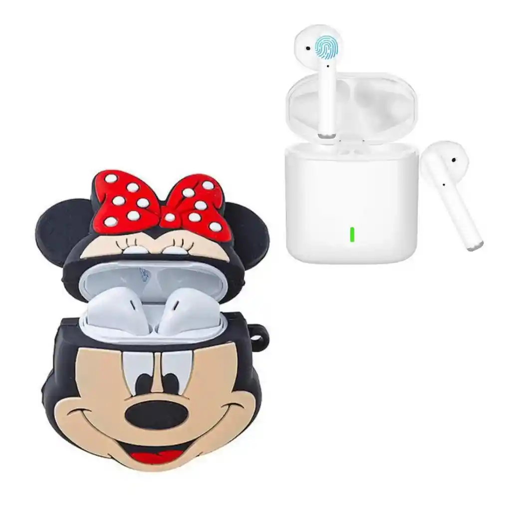 Audifonos Bluetooth Touch Lindo Diseño Animados Niños Kr8000 Minnie Mouse