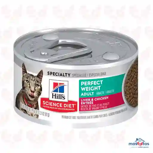 Alimento Húmedo Para Gato Hills Adult Perfect Weight 2.9 Oz