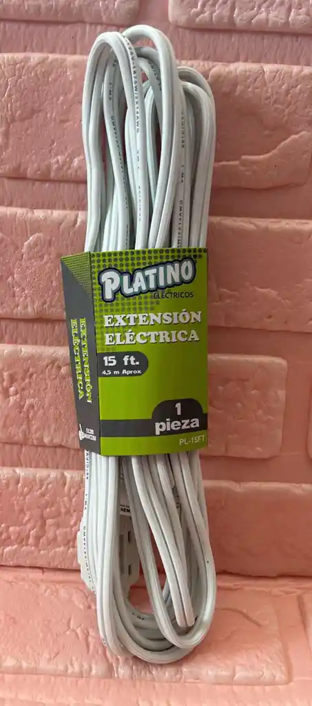 Extencion Electrica 15ft 4.5 Metros Cable Blanco