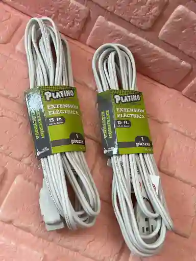 Extencion Electrica 15ft 4.5 Metros Cable Blanco